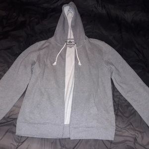 AMERICAN RAG GREY ZIP UP HOODIE